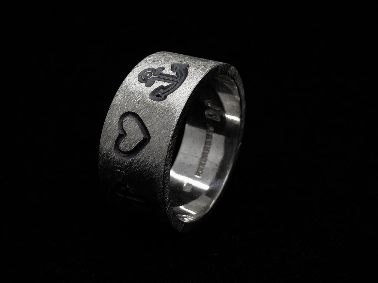 MotivRing Kreuz | Herz | Anker