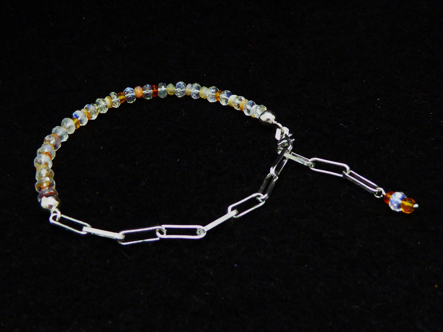 Armband Feueropal | Mondstein | Sterlingsilber