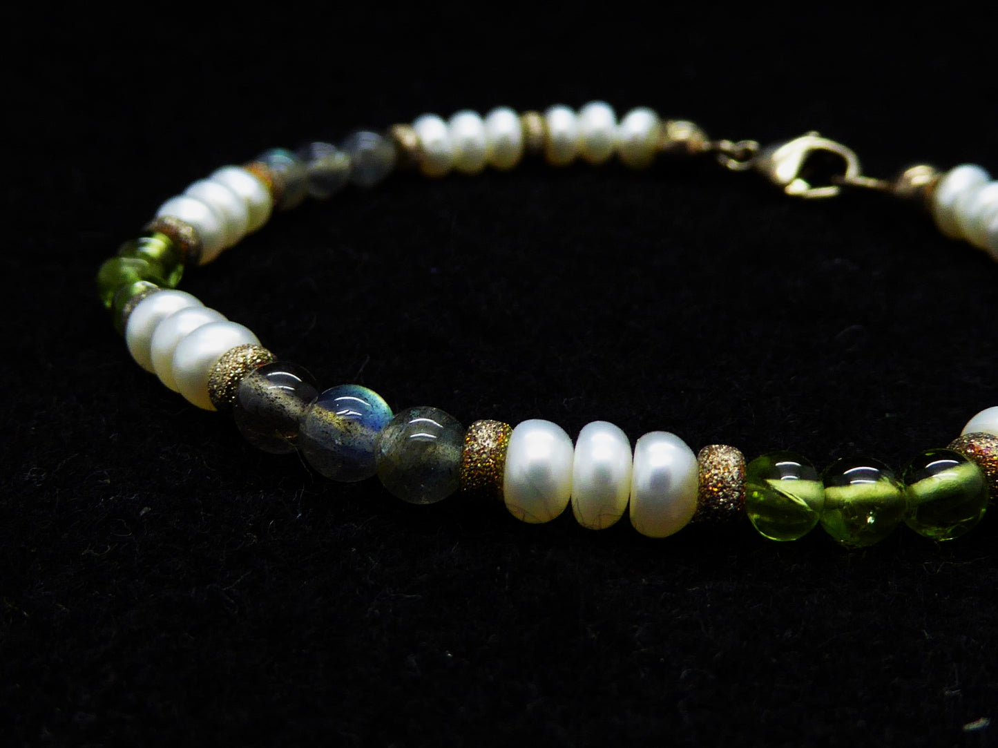 Armband Peridot | Labradorit | Perlen