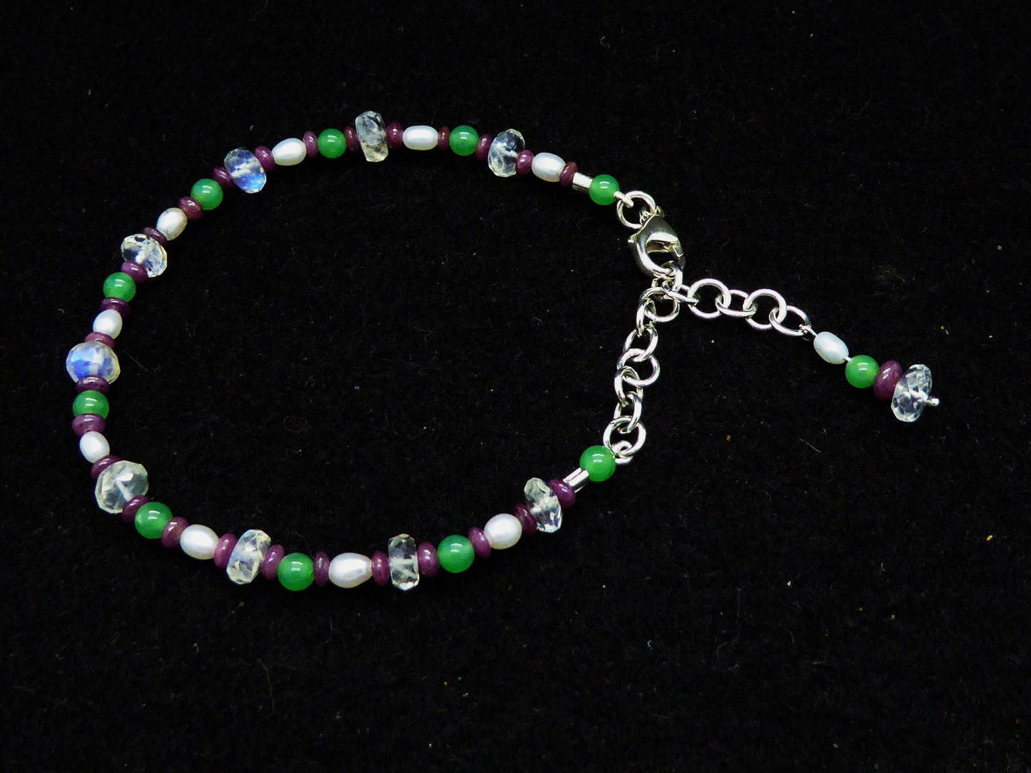 Armband Rubin | Chrysophras | Mondstein | Silber